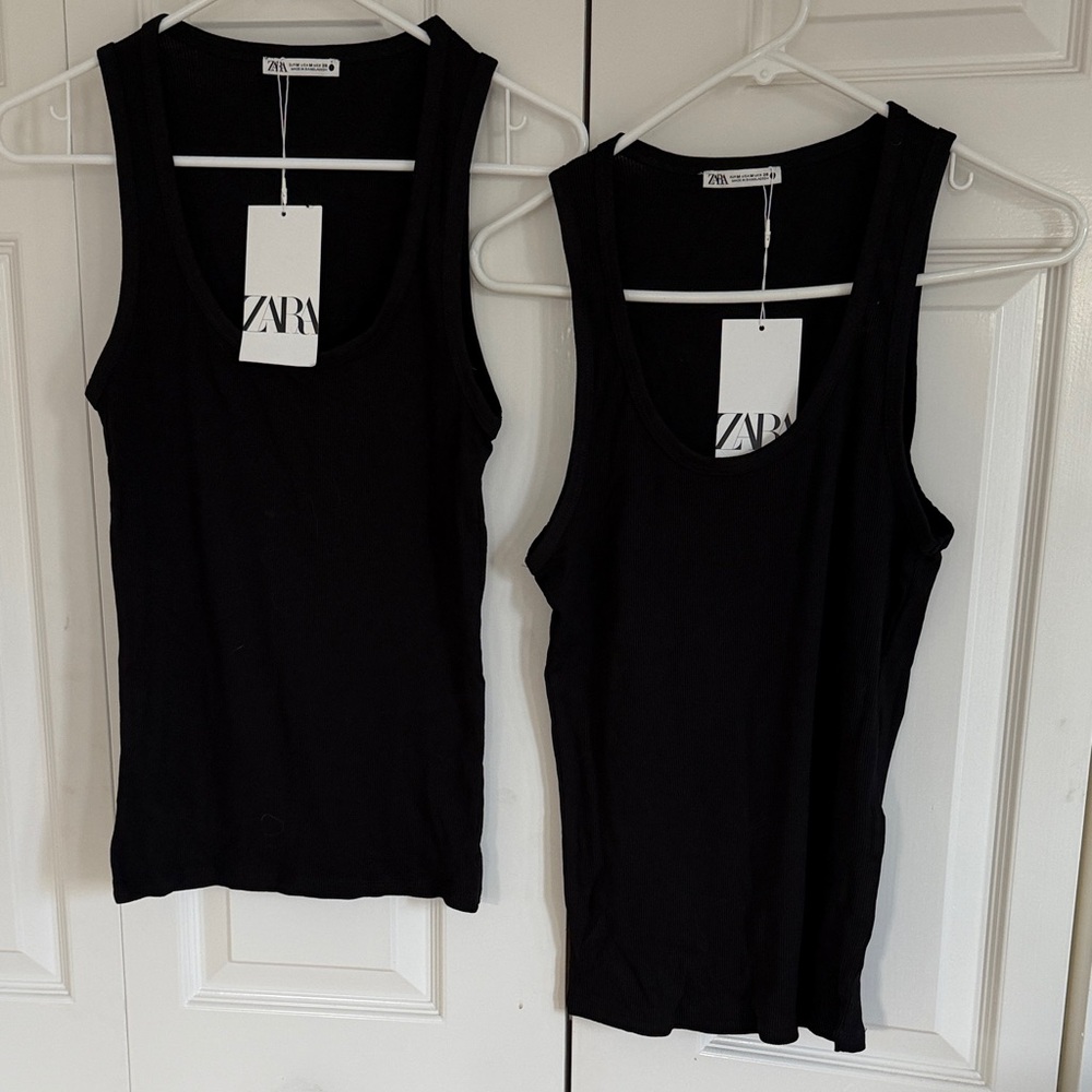 Zara Women's Classic Black Tank Tops